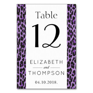 Numeração De Mesa Impressão Leopardo, Manchas, Leopardo Roxo, Casame