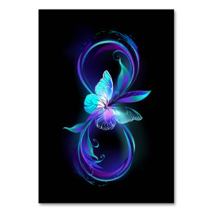 Numeração De Mesa Infinidade brilhante com borboleta mágica
