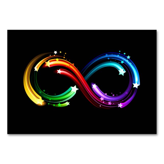 Numeração De Mesa Infinity symbol of rainbow comets (Frente)