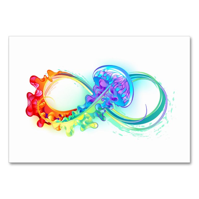 Numeração De Mesa Infinity with Rainbow Jellyfish (Frente)
