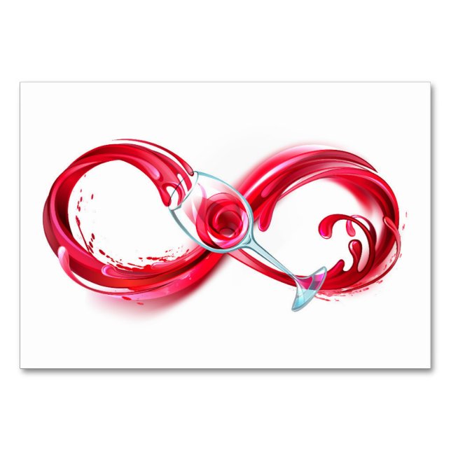 Numeração De Mesa Infinity with Red Wine (Frente)