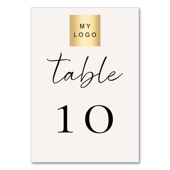 Numeração De Mesa Ivory business logo table number (Frente)