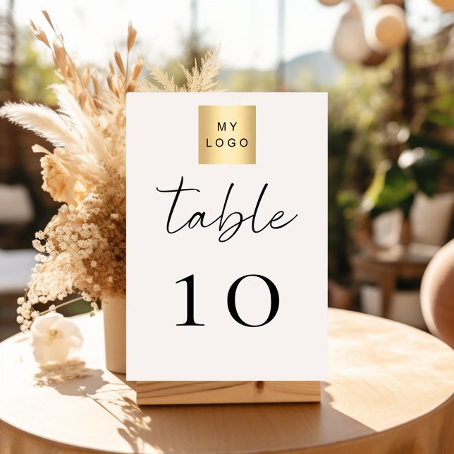 Numeração De Mesa Ivory business logo table number (Criador carregado)