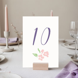 Numeração De Mesa Ivory | Floral Wedding Table number Flat