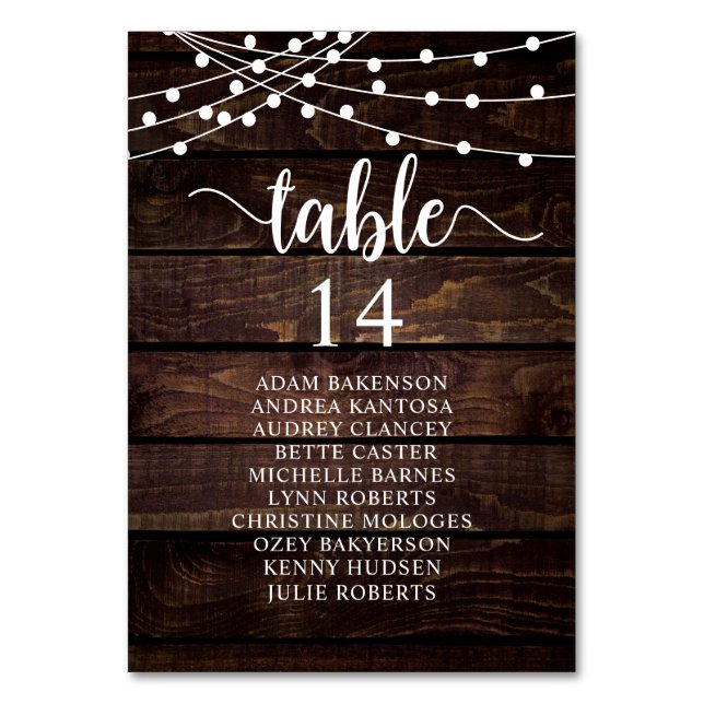 Numeração De Mesa Jantar de Casamento, Gráfico de Assentos dos Convi (Frente)