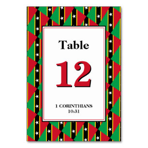 Numeração De Mesa Jantar de Celebração Patriótica de SÃO CRISTÓVÃO E