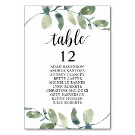 Numeração De Mesa Janto Casado, Gráfico de Assentos Eucalyptus