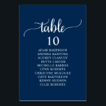 Numeração De Mesa Janto Casado, Marinho Azul Guest Sentado Gráfico<br><div class="desc">Cartão de Mesa de Assento de Convidado do Janto Casamento,  Script Russo Moderno,  tema azul marinho. Personalize o texto e/ou remova e preencha com o tema da festa de casamento.</div>