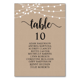 Numeração De Mesa Janto Casado, Mesa de Gráfico de Convidados Russos