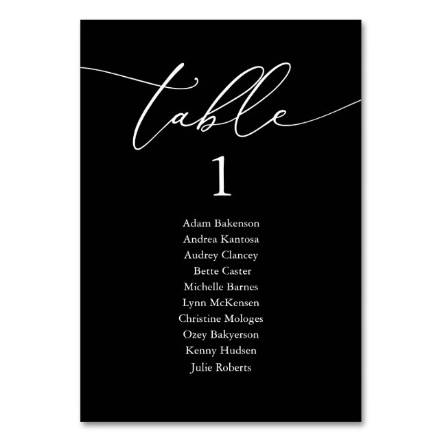Numeração De Mesa Janto Casado, Quadro de Assentos de Convidado Mode (Frente)