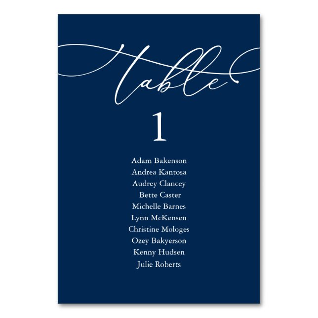 Numeração De Mesa Janto Casal, Quadro de Assentos Modernos e (Frente)