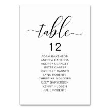 Janto Casamento Elegante, Organograma de Assentos 