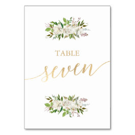 Numeração De Mesa Jardim Antiquado | PLACA DE MESA DOURADA DE CAMADA