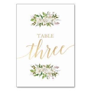 Numeração De Mesa Jardim Antiquado PLACA DE MESA DOURADA DE MADEIR