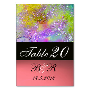 Numeração De Mesa JARDIM DAS SOMBRAS PERDIDAS Rosa Violeta Azul Amar