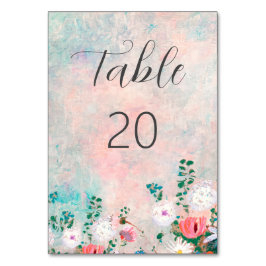 Numeração De Mesa Jardim de Flores Selvagens, Casamento Elegante De 