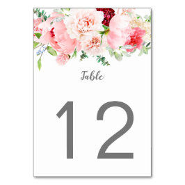 Numeração De Mesa Jardim Selvagem de Aquarela |