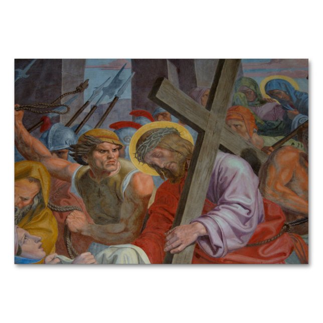 Numeração De Mesa Jesus Com Sua Cruz (Frente)