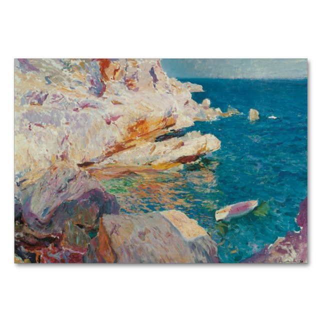Numeração De Mesa Joaquin Sorolla Y Bastida - Rochas Em Javea. (Frente)