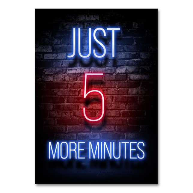 Numeração De Mesa Jogos Apenas Mais Cinco Minutos (Frente)