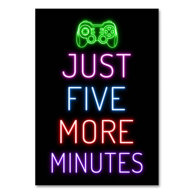 Numeração De Mesa Just 5 More Minutes (Frente)