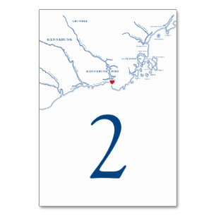 Numeração De Mesa Kennebunkport Maine Map Wedding