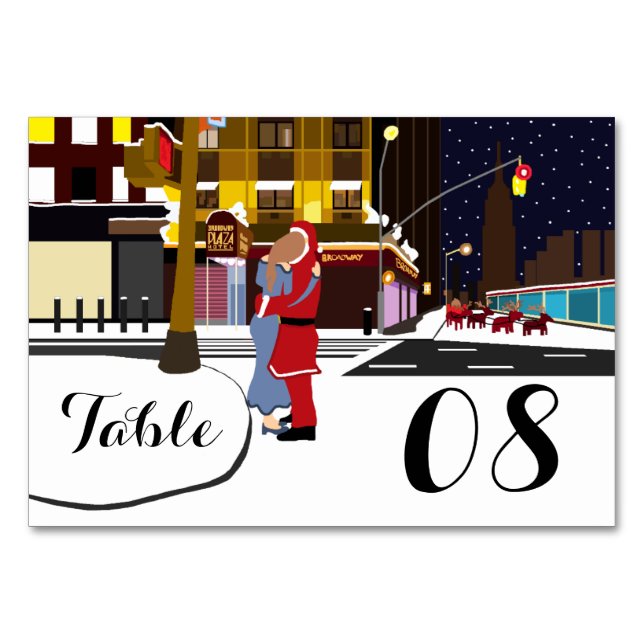 Numeração De Mesa Kiss De papais noeis No Número Da Tabela Do Número (Frente)