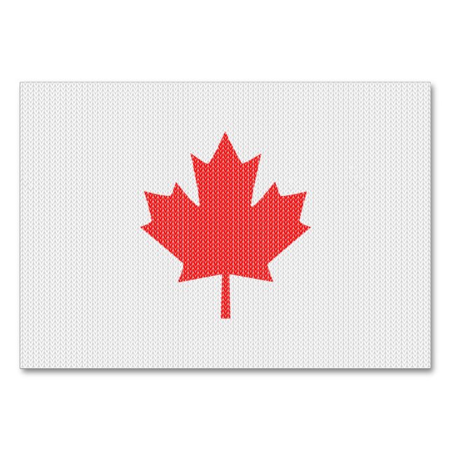 Numeração De Mesa Knit Style Maple Leaf Knitting Motif (Frente)