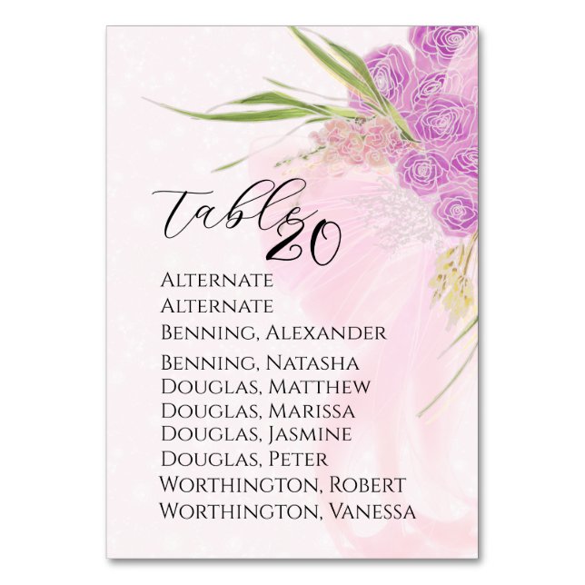 Numeração De Mesa La Boca Vendretti buquê de laço rosa sobre renda r (Frente)