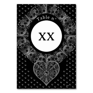 Numeração De Mesa Lace Black Cerâmico