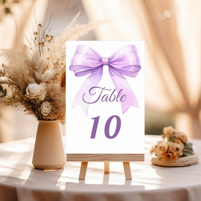 Numeração De Mesa Laço de lavanda (Criador carregado)
