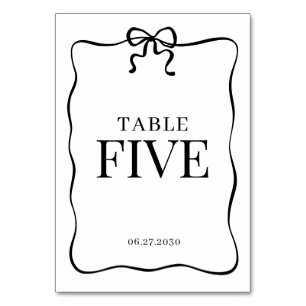 Numeração De Mesa Laço Preto Caprichoso Monograma Casamento
