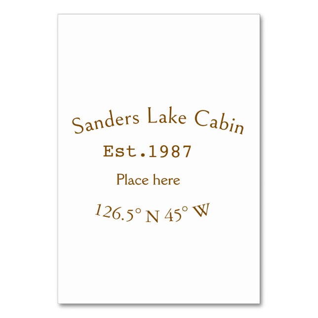 Numeração De Mesa Lago House ets. Data ano em que as coordenadas per (Frente)