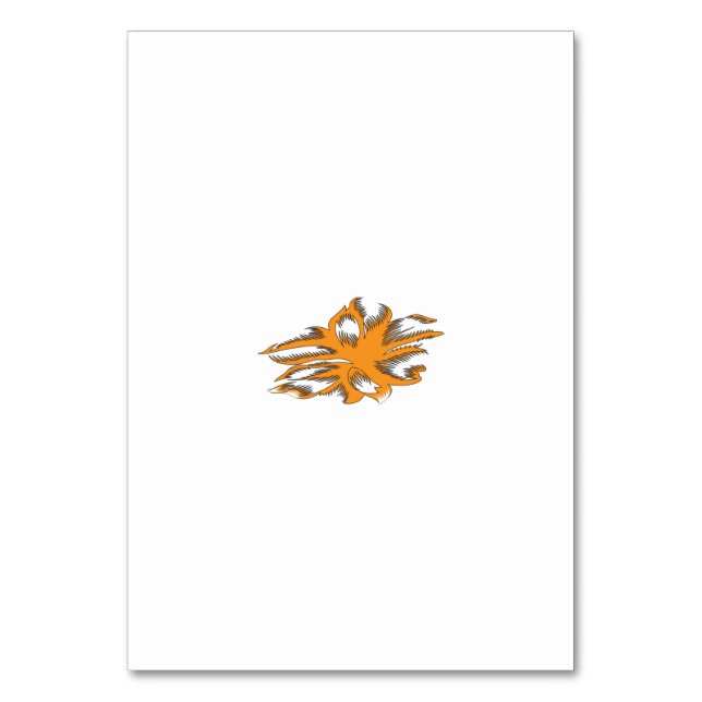 Numeração De Mesa Laranja Amarelo, Orangular, decorativo amarelo (Frente)