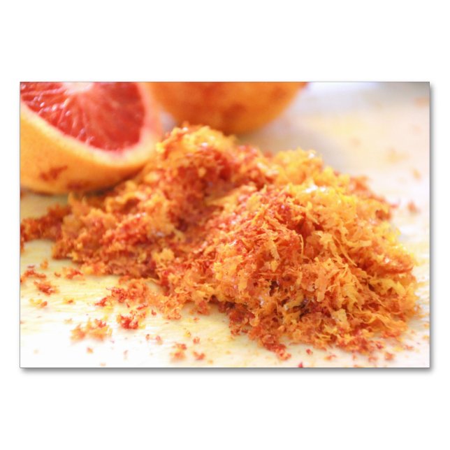 Numeração De Mesa Laranjas do Sangue de Citros Juicos e Zest (Frente)