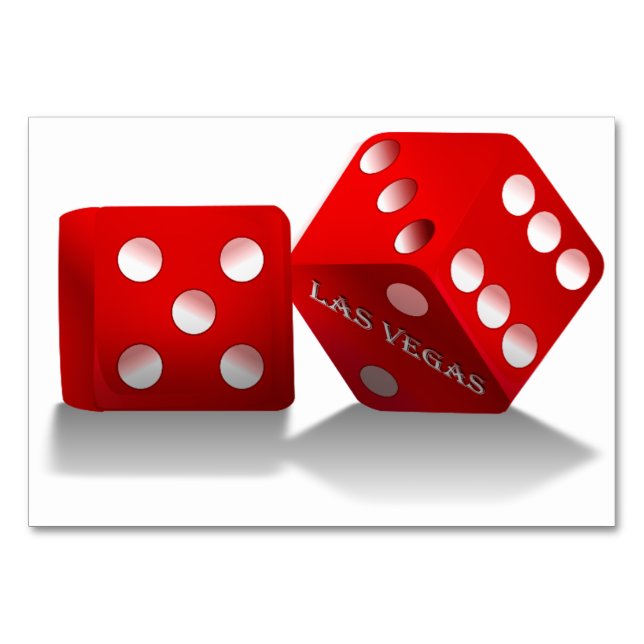 Numeração De Mesa Las Vegas Red Dice (Verso)