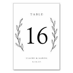 Numeração De Mesa Laurel Wreath Wedding Set   Números de quadro