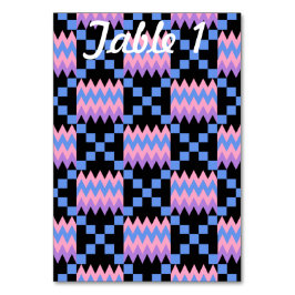 Numeração De Mesa Lavanda Azul Rosa Kente Mesa de Recepção de Casame