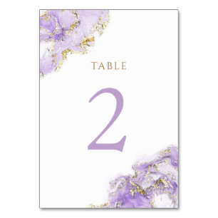 Numeração De Mesa lavanda de bolhas de ouro, Quadro número 2