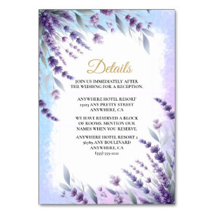 Numeração De Mesa Lavandas E Azuis Detalhes Florais Elegantes