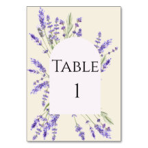 Lavender and Ivory Regency Table Number