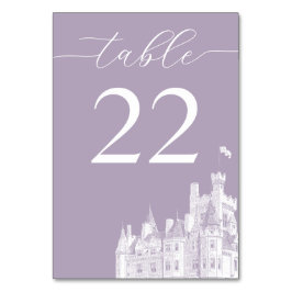 Numeração De Mesa Lavender Vintage Castle Destination Wedding