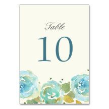 Lavish Florals Table Number Cards