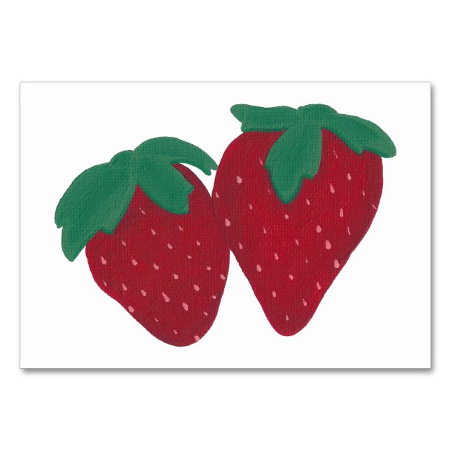 Numeração De Mesa Leitura de FlashCards de Comida Strawberry para ad (Frente)