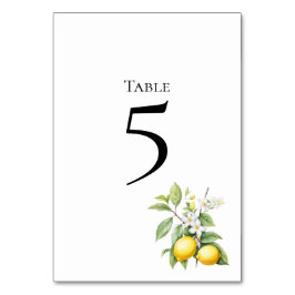 Numeração De Mesa Lemons floral Table Number Card