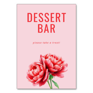 Numeração De Mesa Letreiro Alegre de Barra de Sobremesa Floral Rosa
