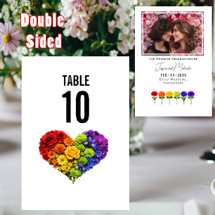 Numeração De Mesa LGBTQ+ com foto Floresçam Juntos