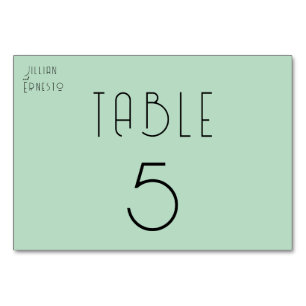 Numeração De Mesa Lily of Valley com Ferns   Verde Suave 2 Lado