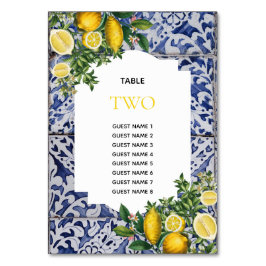 Numeração De Mesa Limões - Nomes de Convidados