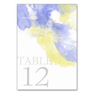 Numeração De Mesa Limonada De Borboleta De Aquarela
